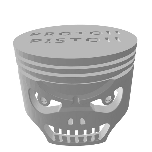 Engine Piston Skull 3D Model STL File (For 3D Printing)